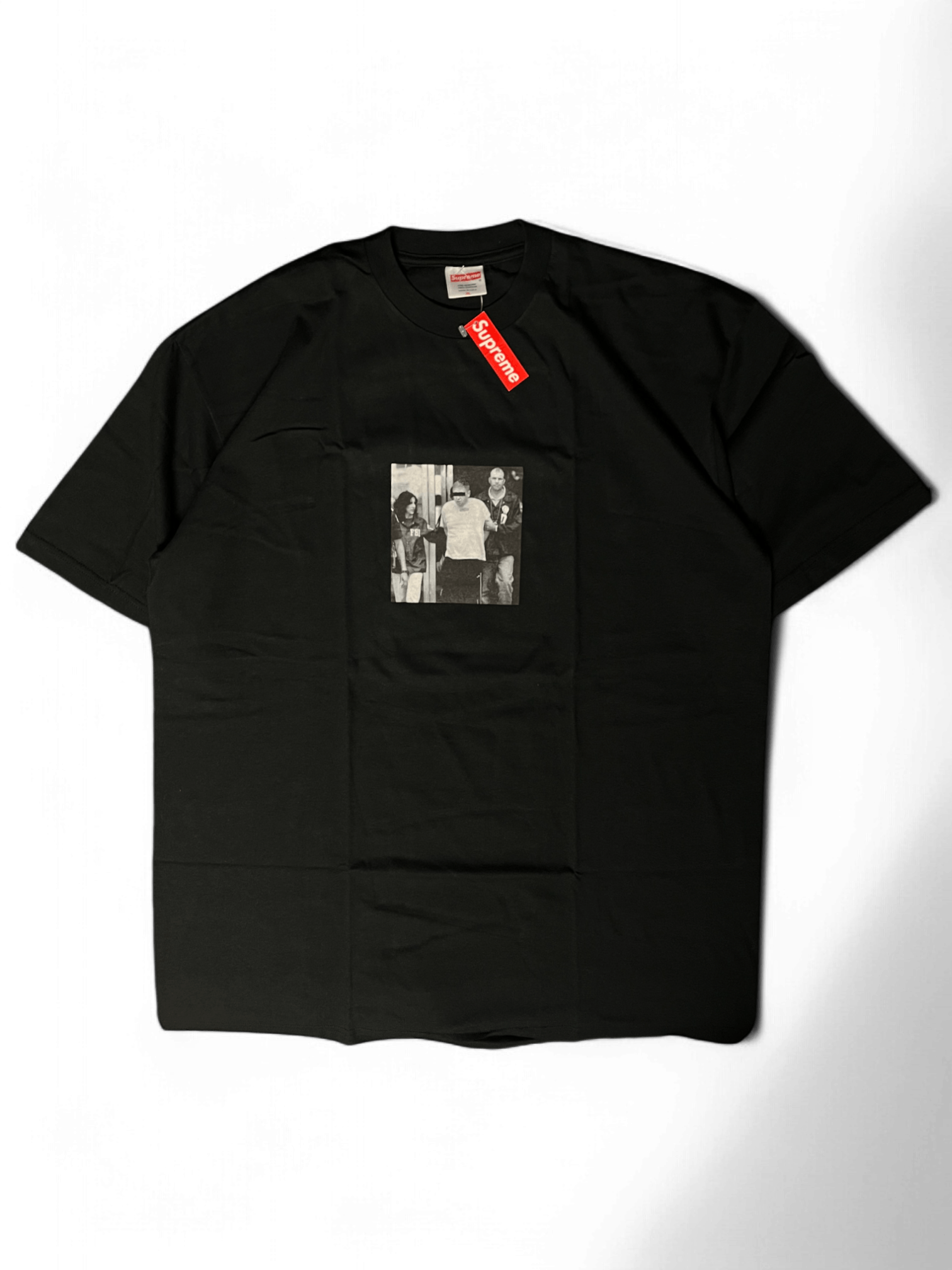 Supreme Supreme Illegal Business Controls America Black Tee Size US XL / EU 56 / 4 - 2 Thumbnail