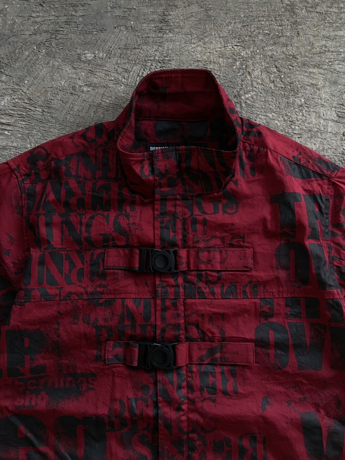 20471120 2000s Berning Sho - Vkei Style Poem Belt Zipper Shirt Size US M / EU 48-50 / 2 - 3 Thumbnail