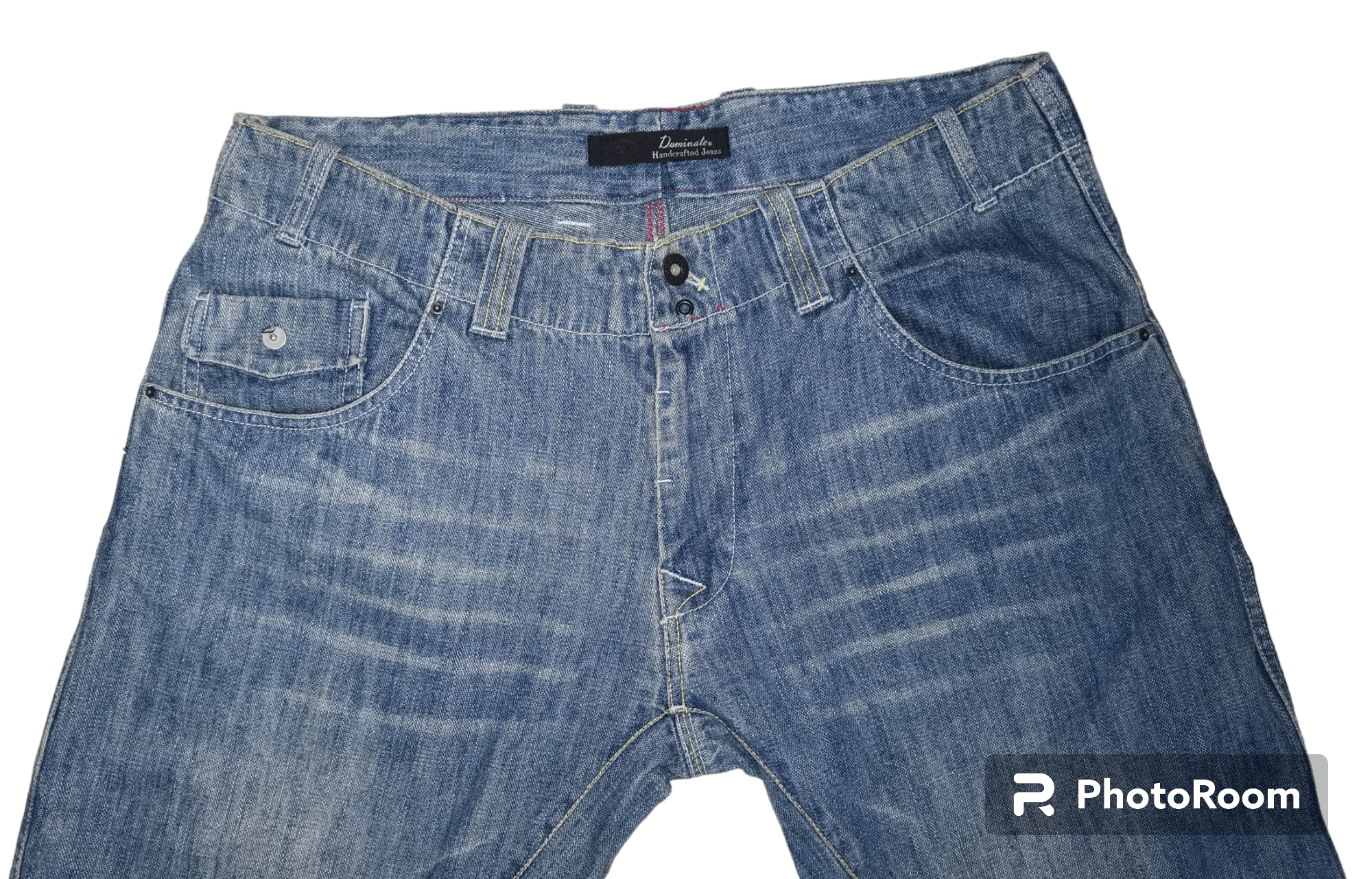 image of Dominate Jakarta x Handcrafted Dominate Baggy Seasoned Jeans in Blue, Men's (Size 34)