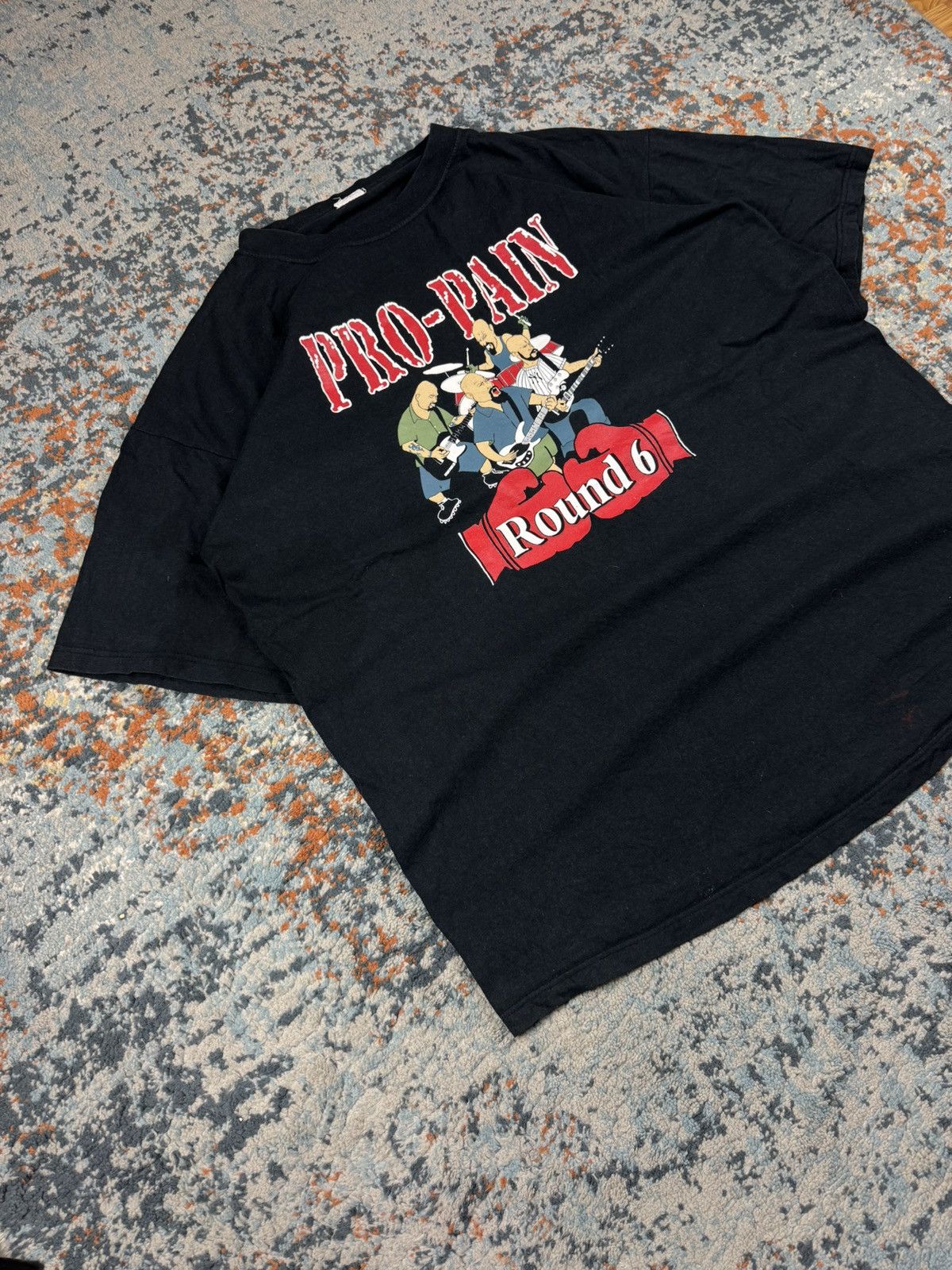 Band Tees Vintage 90s Pro-Pain round 6 euro tour graphic band tee Size US XL / EU 56 / 4 - 3 Thumbnail