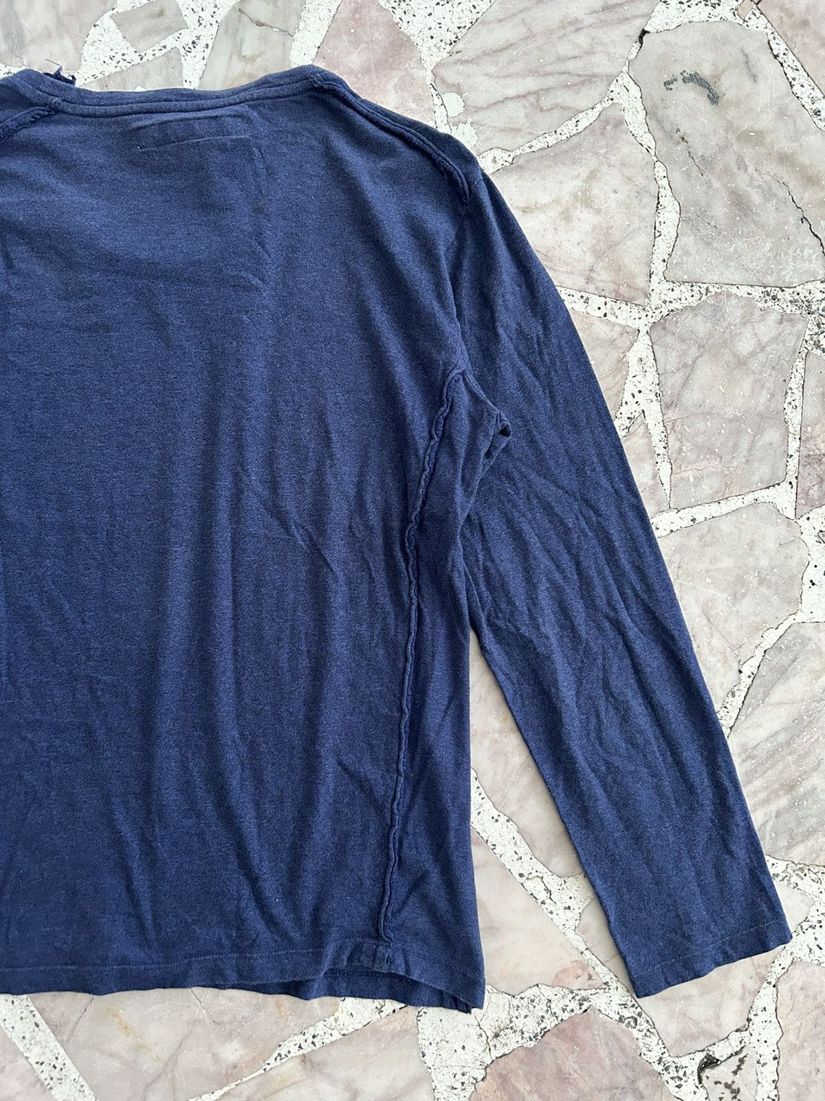 Katharine Hamnett London Longsleeve Blue Plain Tee Size XS / US 0-2 / IT 36-38 - 9 Thumbnail