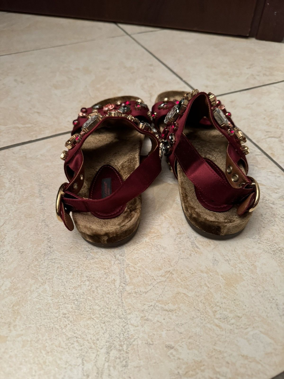 Dolce & Gabbana Dolce & Gabbana Crystal Flat Sandals Size US 7 / IT 37 - 3 Thumbnail