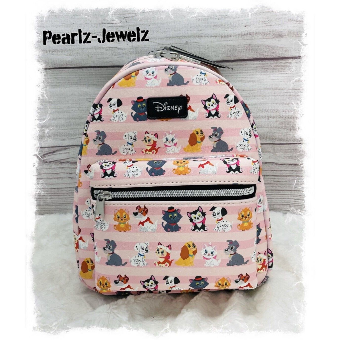 Disney Loungefly Disney Cats & Dogs Pink Striped Dalmatian Lady Tra Size ONE SIZE - 1 Thumbnail