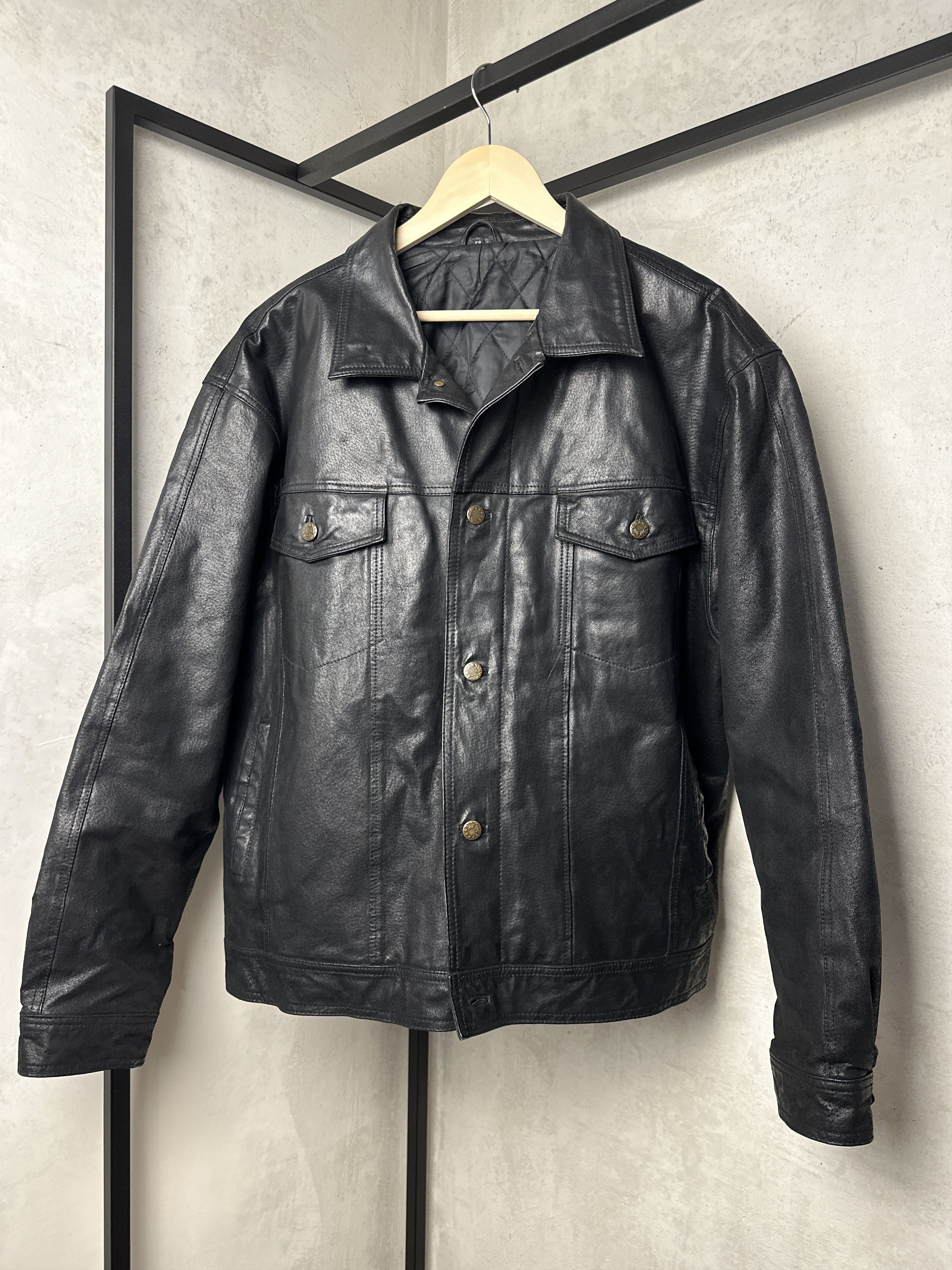 Genuine Leather Leather Western Trucker Jacket Size US XL / EU 56 / 4 - 1 Thumbnail