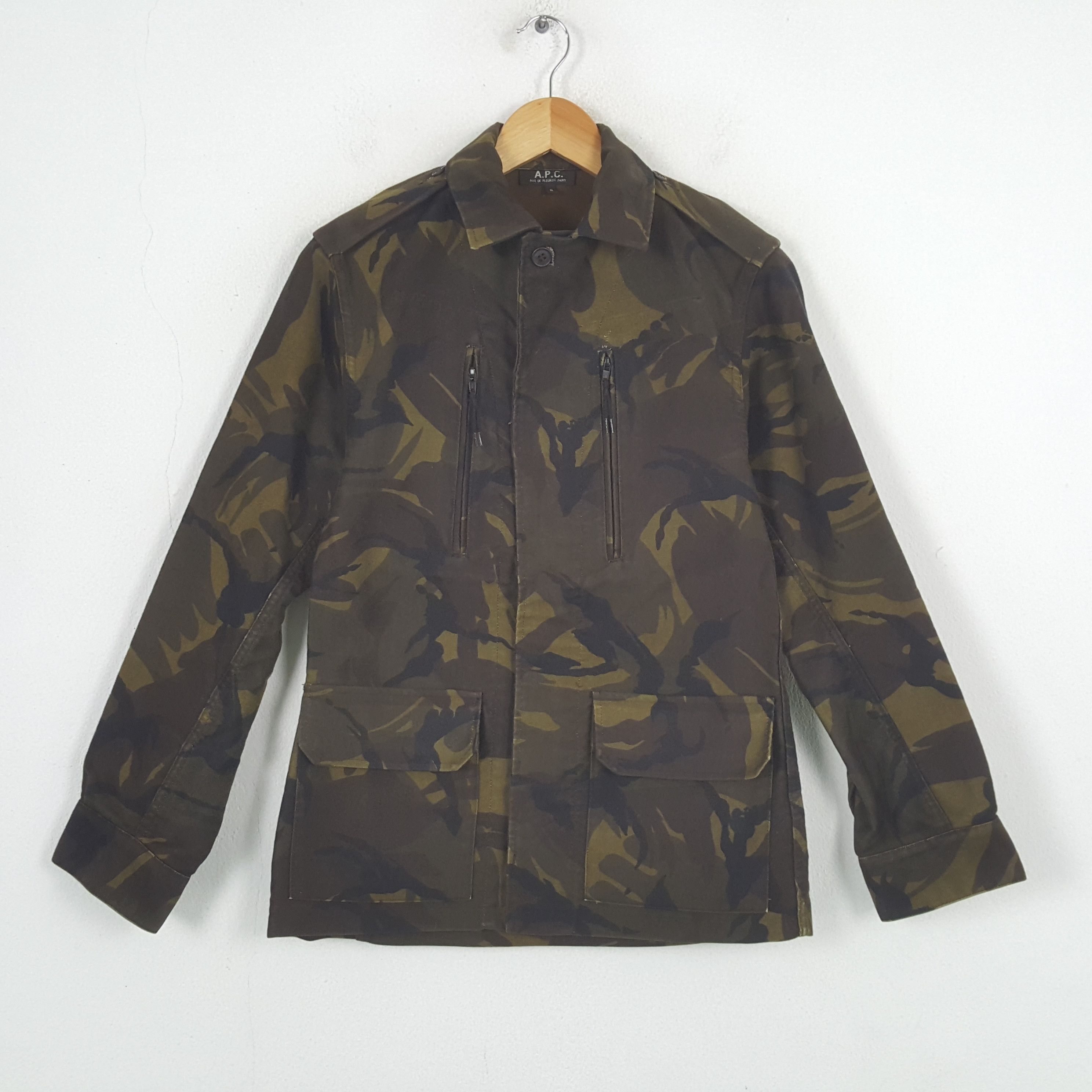 A.P.C. × Designer × Vintage Vintage A.P.C. Japan Designer Brand Camo Jacket C288N13 Size US XS / EU 42 / 0 - 1 Thumbnail