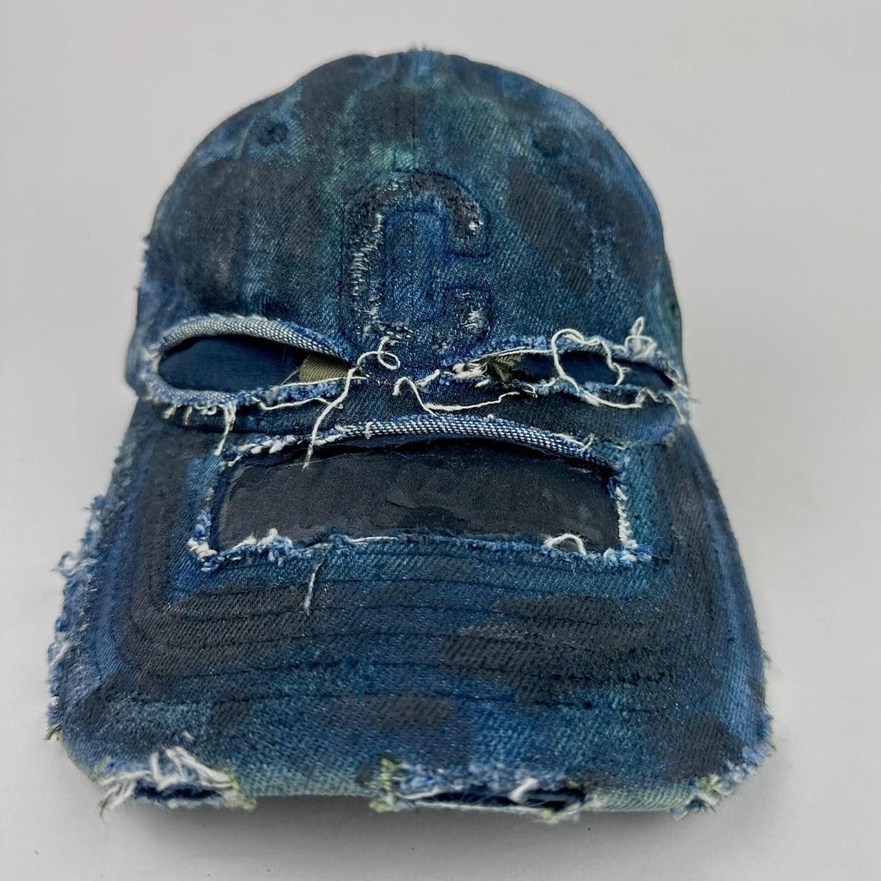 Other ASTROBOI* 'C' Blue Faded Denim Grunge Hat Size ONE SIZE - 2 Thumbnail