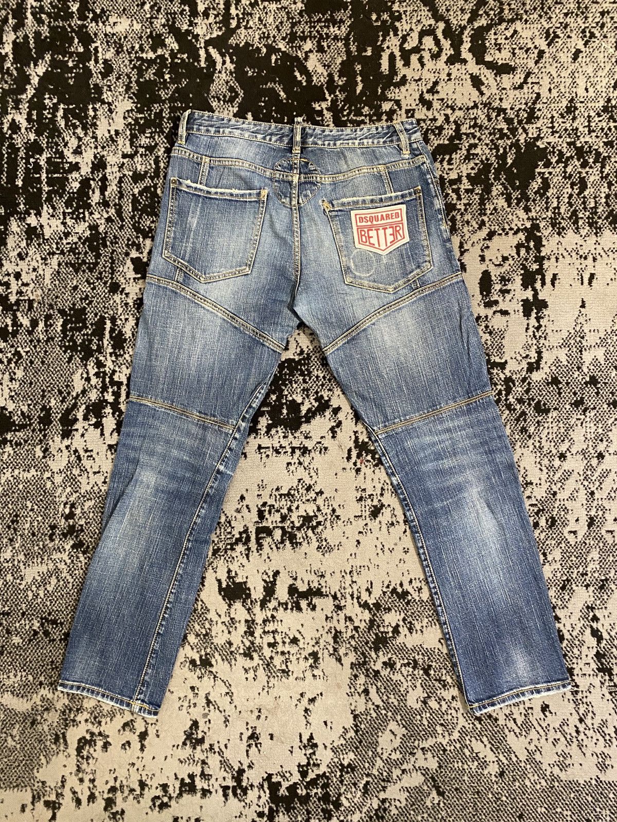 Japanese Brand Hysteric Glamour Washed Patchwork Denim Jeans Size US 33 - 2 Thumbnail