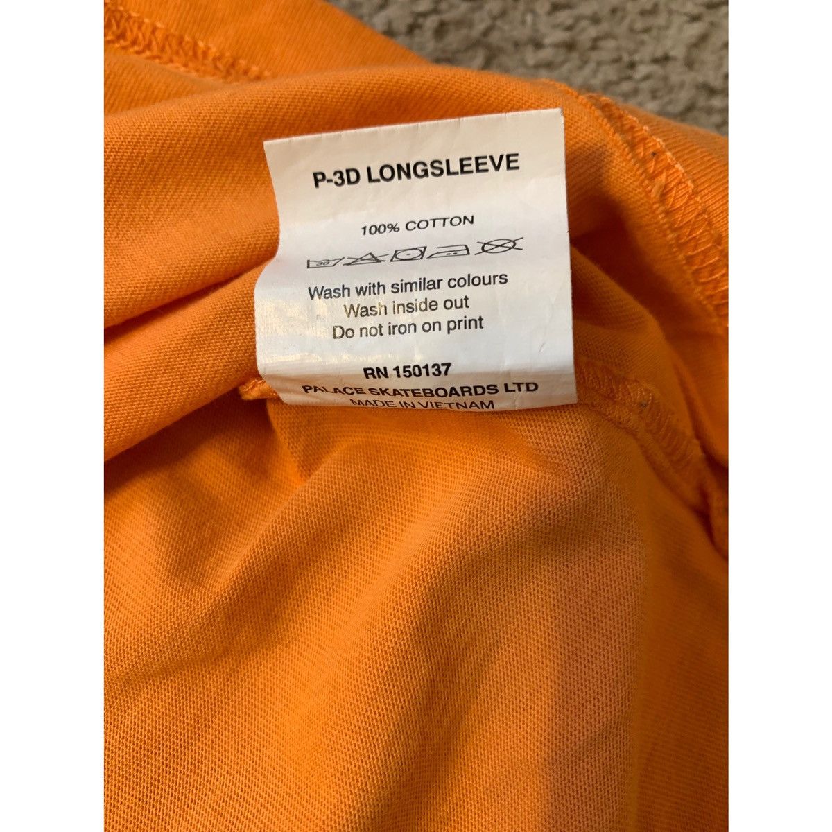Palace PALACE ORANGE 3-D LOGO LS T-SHIRT Size US M / EU 48-50 / 2 - 24 Thumbnail
