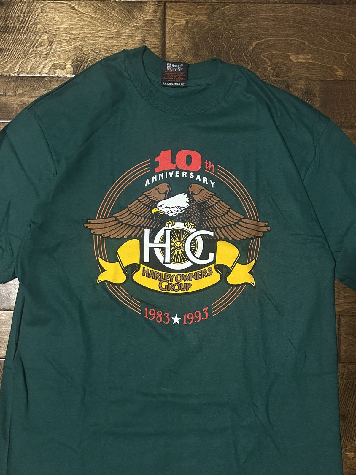 Harley Davidson × Vintage Vintage 1993 Harley Davidson Pine Green Shirt Size US L / EU 52-54 / 3 - 2 Thumbnail