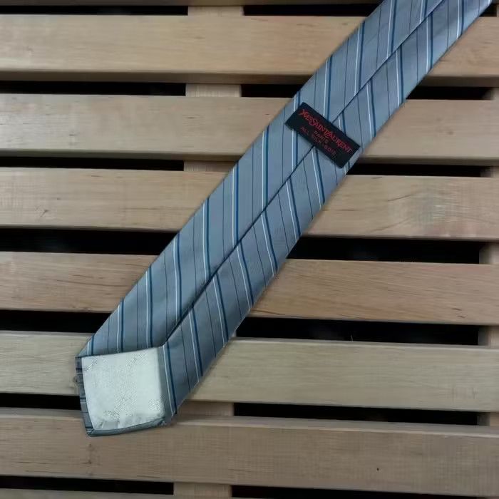 Vintage × Yves Saint Laurent Mens Tie Cravatte Yves Saint Laurent Paris Silk YSL Size ONE SIZE - 6 Thumbnail