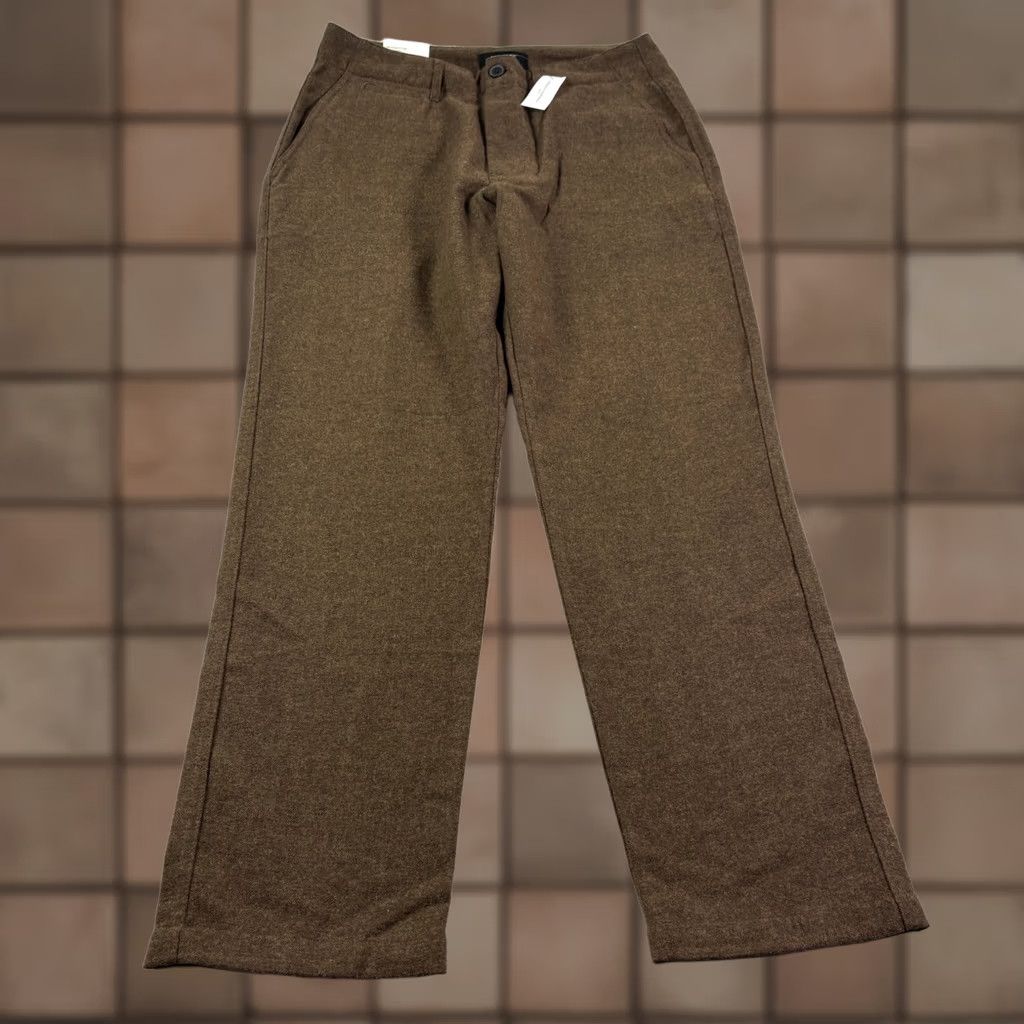 Banana Republic Banana Republic Pants Mens 29x30 Brown Slim Chino Wool Blend Flat Front Casual Regular Mens Size US 29 - 1 Thumbnail