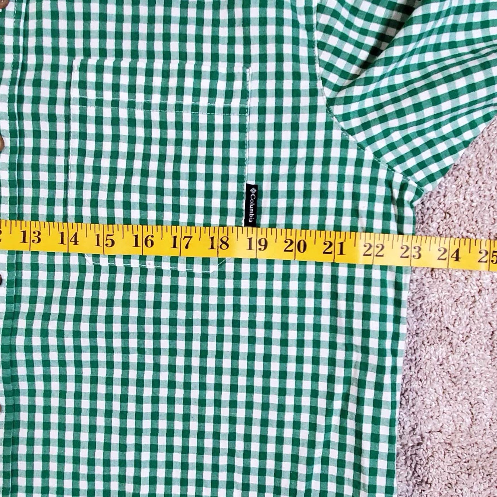 Vintage Columbia Shirt Gingham Button Down Regular Fit Green Mens M Size US M / EU 48-50 / 2 - 5 Thumbnail