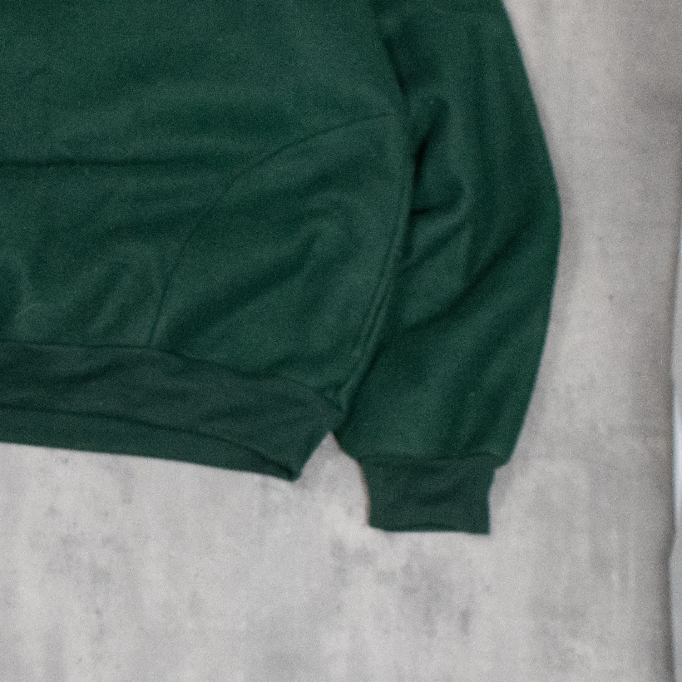 Japanese Brand Vintage VTG 1990's Forest Green Deep Pile Half Zip Sweater Size US XL / EU 56 / 4 - 3 Thumbnail