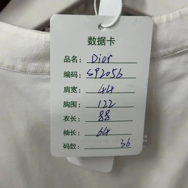 Dior Dior White Cotton Long Sleeve Dress . Size M / US 6-8 / IT 42-44 - 9 Thumbnail