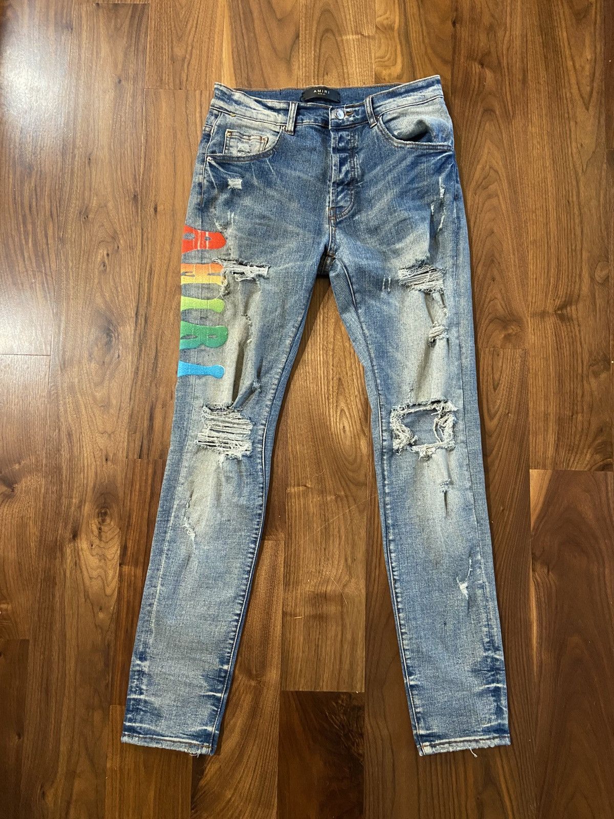 Amiri Amiri Rainbow Patch Jeans Size US 30 / EU 46 - 1 Thumbnail