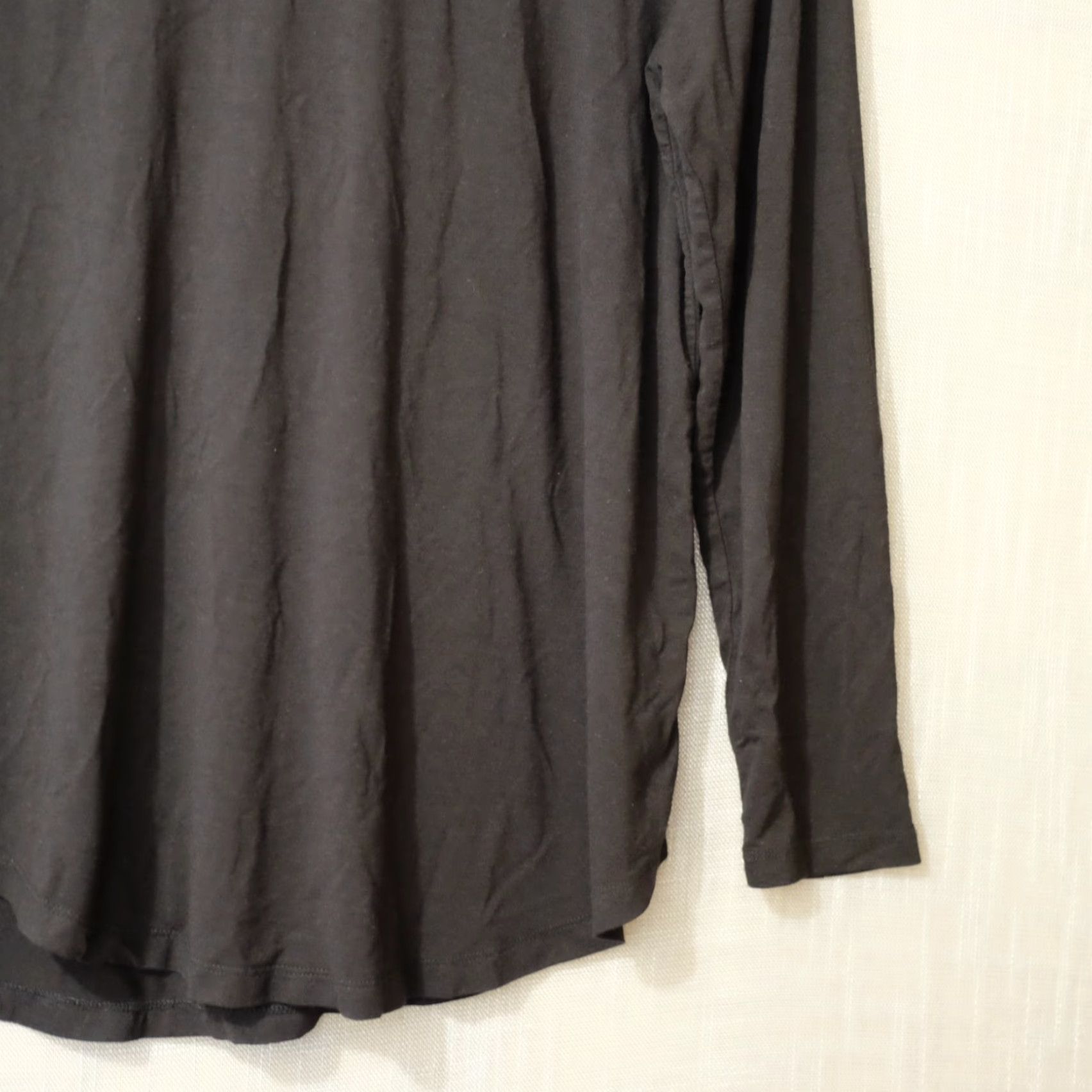 JM Collection JM Collection Black Turtle Neck Top Lightweight Super Soft Women's M Shirt Knit Crew Neck Long Sleeve Casual Sleeve Regular Fit - 27" Length Size M / US 6-8 / IT 42-44 - 4 Thumbnail