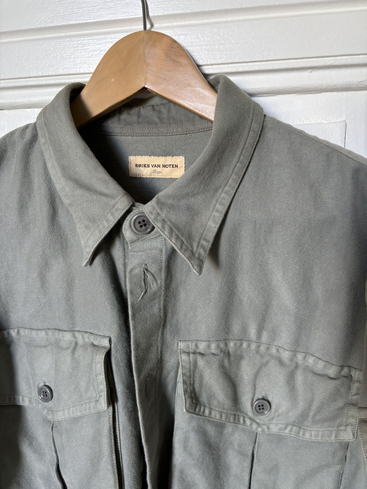 Dries Van Noten Dries Van Noten over dyed grey shirt Size US L / EU 52-54 / 3 - 6 Thumbnail