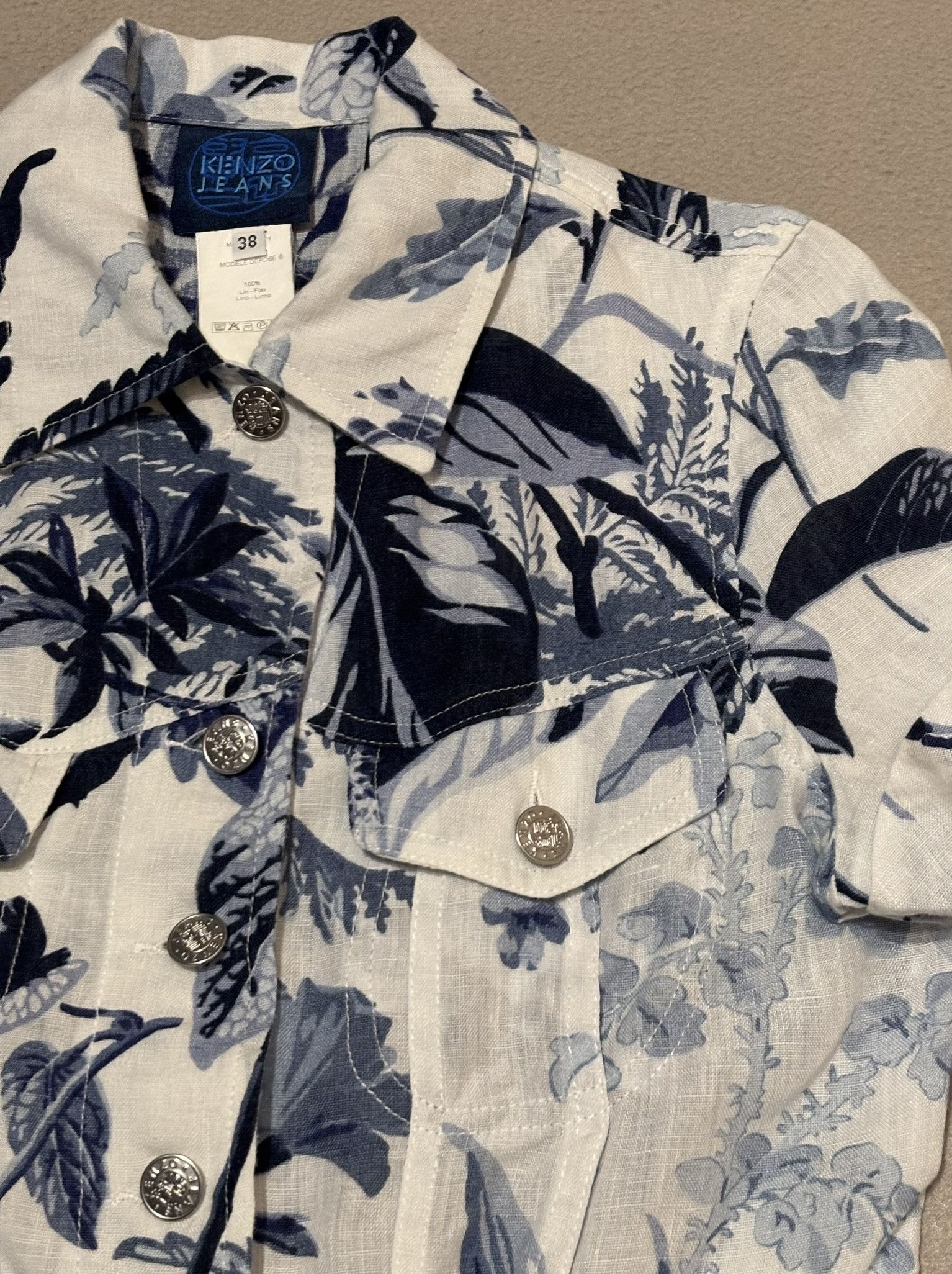 Kenzo Kenzo Jeans vintage shirt 100% Linen size 38 Size XS / US 0-2 / IT 36-38 - 7 Thumbnail
