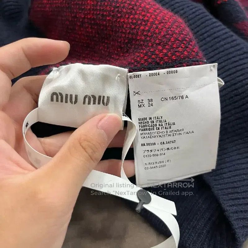 Miu Miu Miu Miu Navy Wool Cardigan for Women . Size S / US 4 / IT 40 - 4 Thumbnail