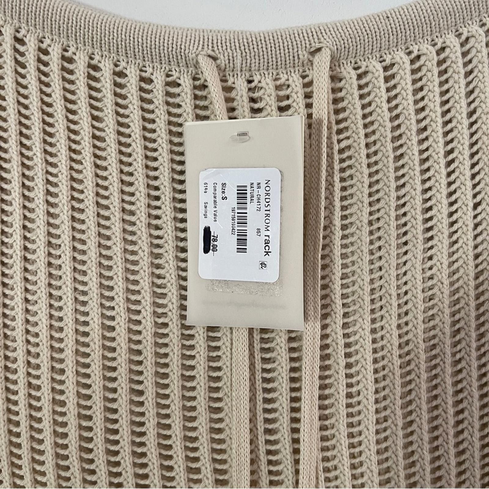 ELAN Elan Beige Knit Long Skirt with Vertical Rib Detail size S Size 28" / US 6 / IT 42 - 2 Thumbnail