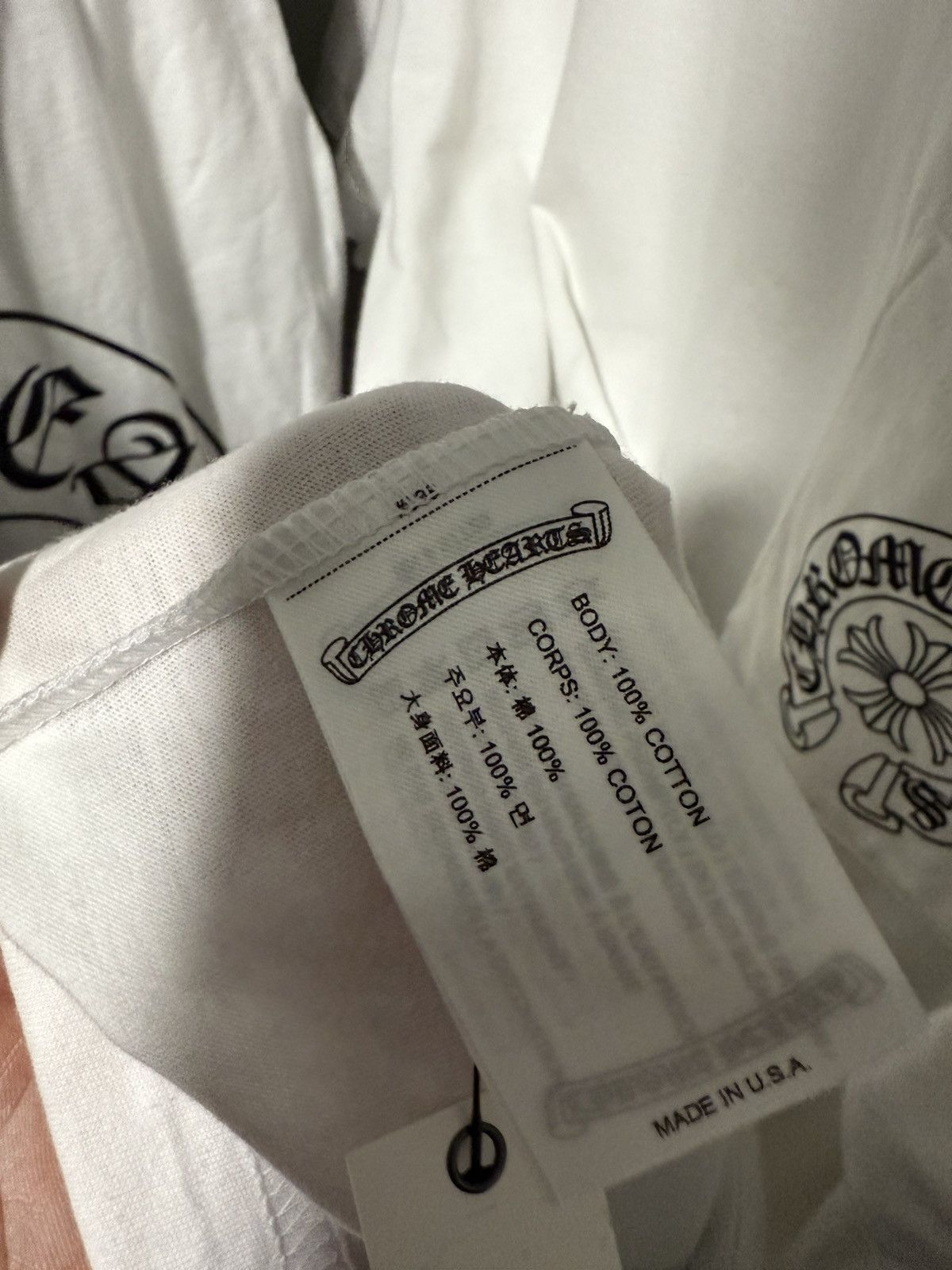 Chrome Hearts Chrome Hearts White Miami Horseshoe S/s Size US L / EU 52-54 / 3 - 3 Thumbnail