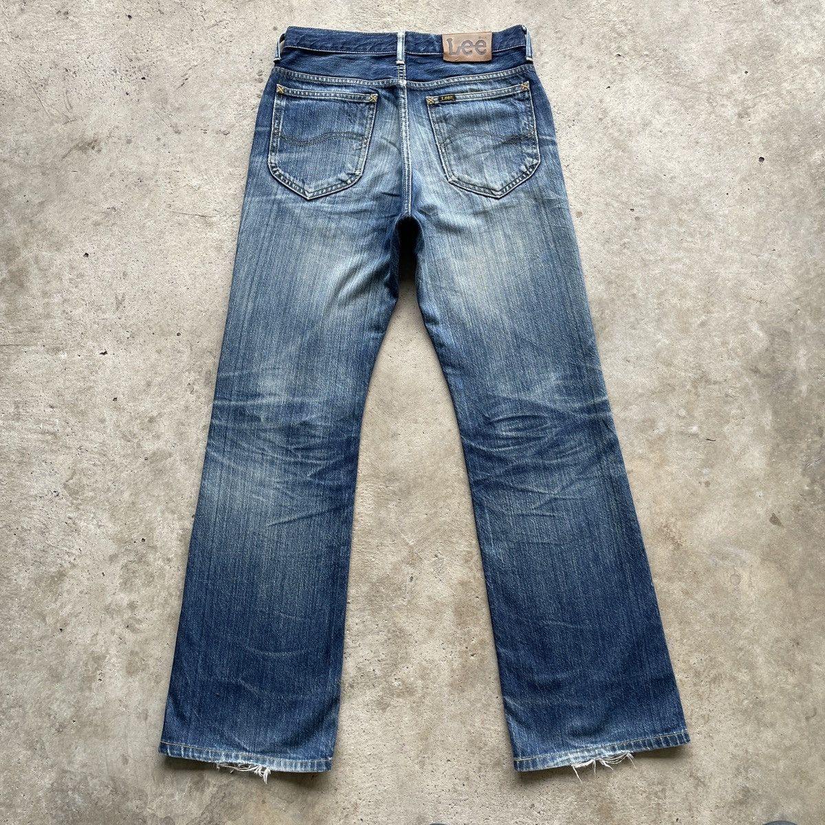 Japanese Brand Vintage Flare Lee Distressed Faded Jeans Denim Pants W29 Size US 29 - 15 Thumbnail