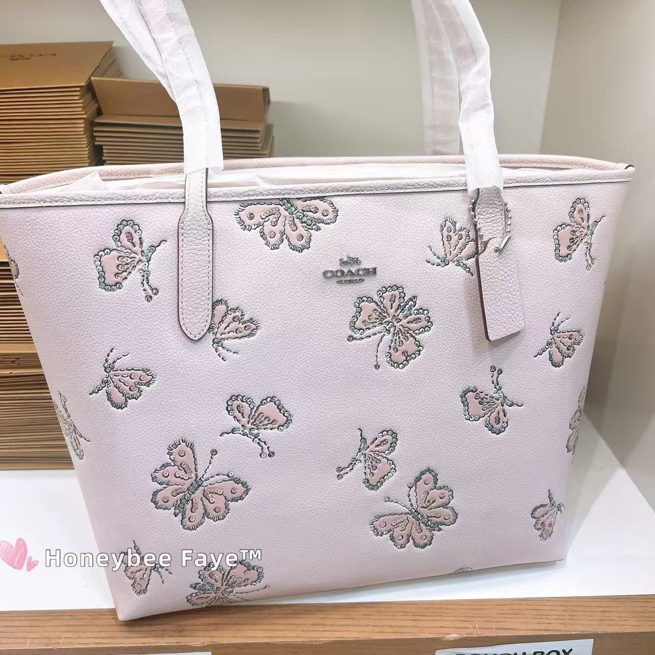 Coach City Tote Bag With Butterfly Print CCE93 Size ONE SIZE - 4 Thumbnail