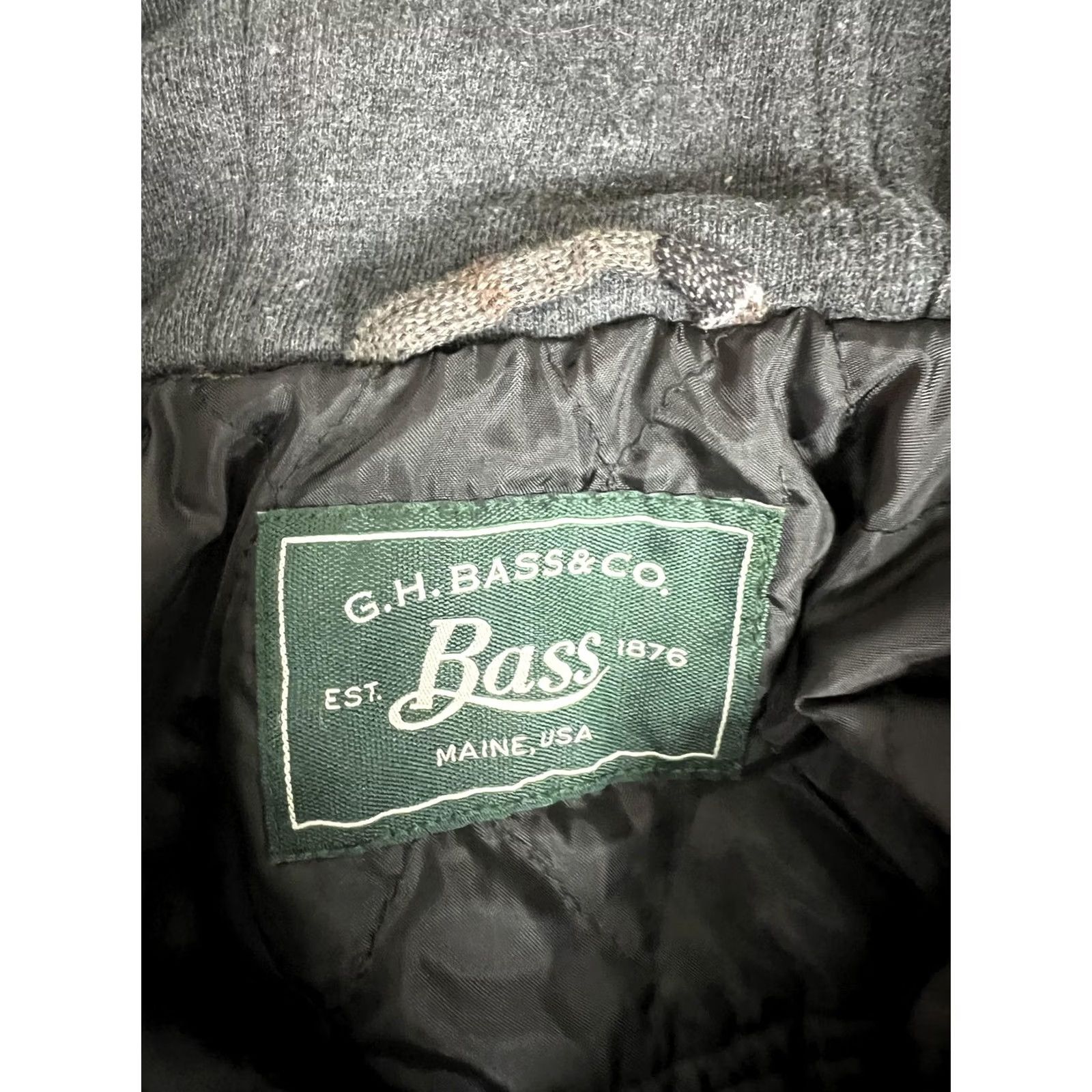 Vintage G.H. Bass & Co Jacket Mens Medium Brown Plaid Quilted Hooded Shirt Size US M / EU 48-50 / 2 - 3 Thumbnail
