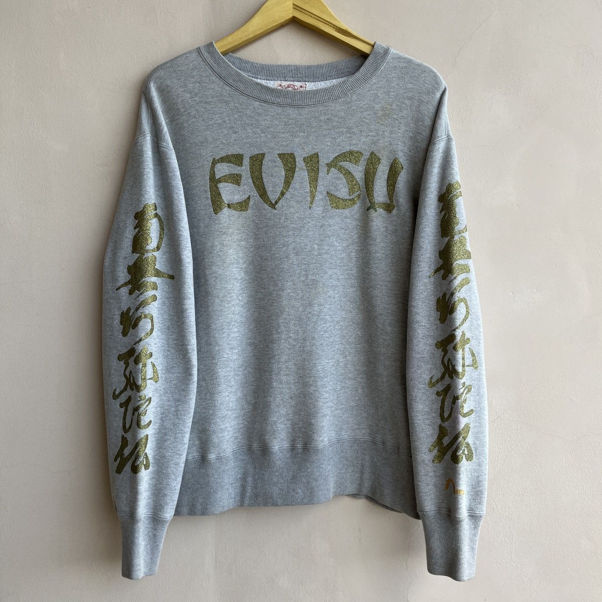 Evisu × Japanese Brand VINTAGE EVISU KANJI SWEATSHIRTS Size US L / EU 52-54 / 3 - 1 Thumbnail