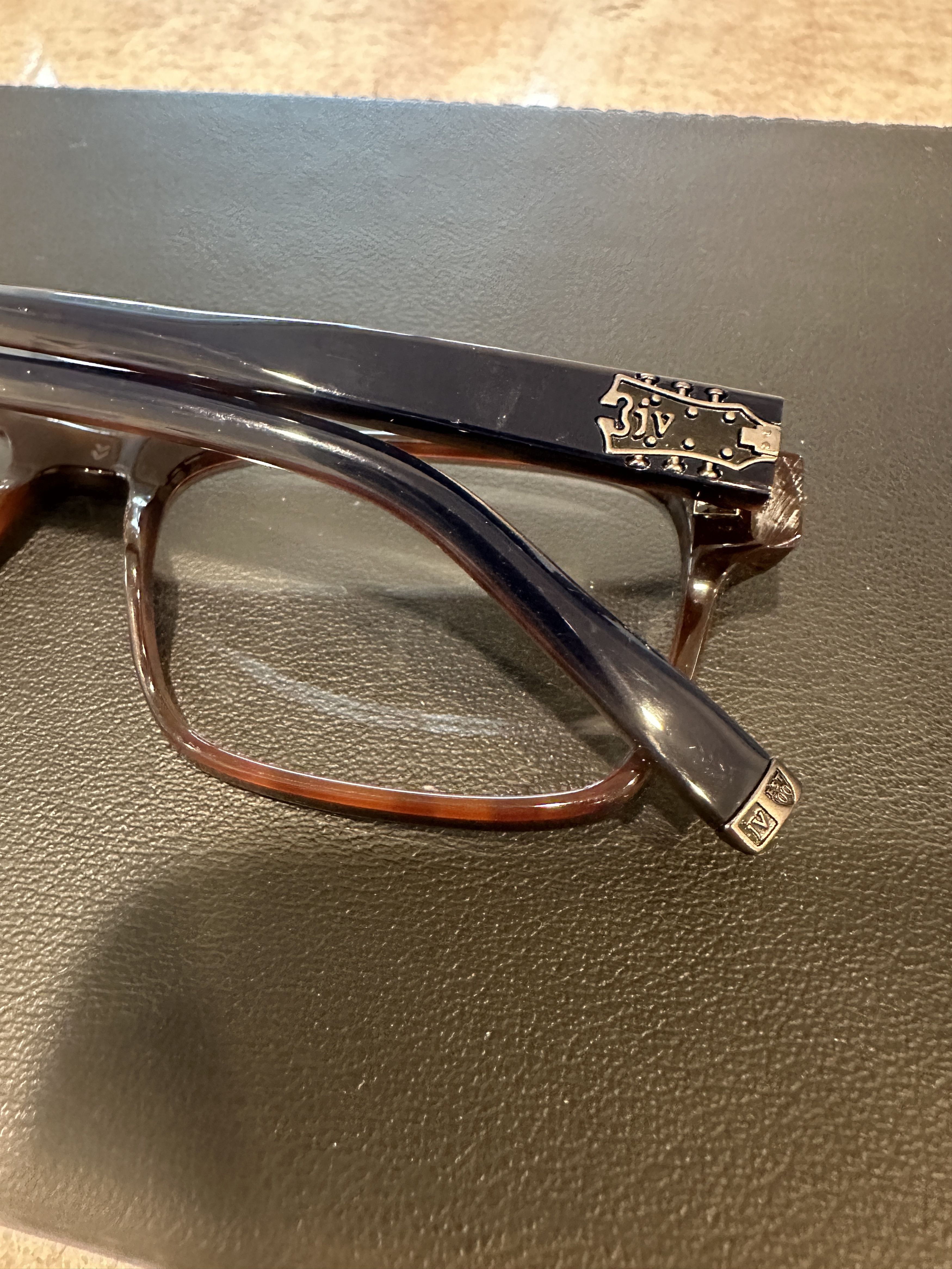 John Varvatos V409 56-18-145 Navy/Brown Glasses Size ONE SIZE - 5 Thumbnail