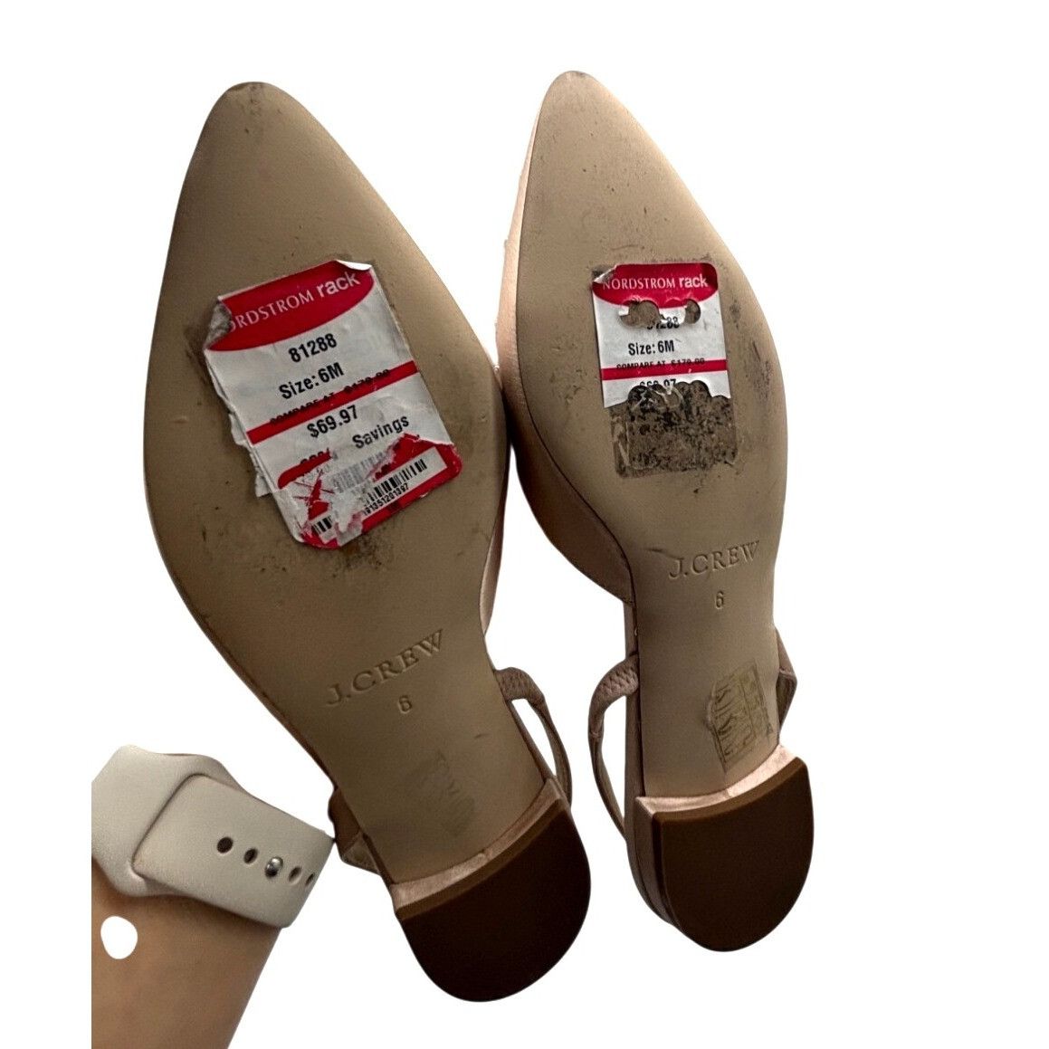 J.Crew J. Crew Women’s Embllished Satin Slingback Flats, Pink Blush Size US 6 / IT 36 - 12 Thumbnail