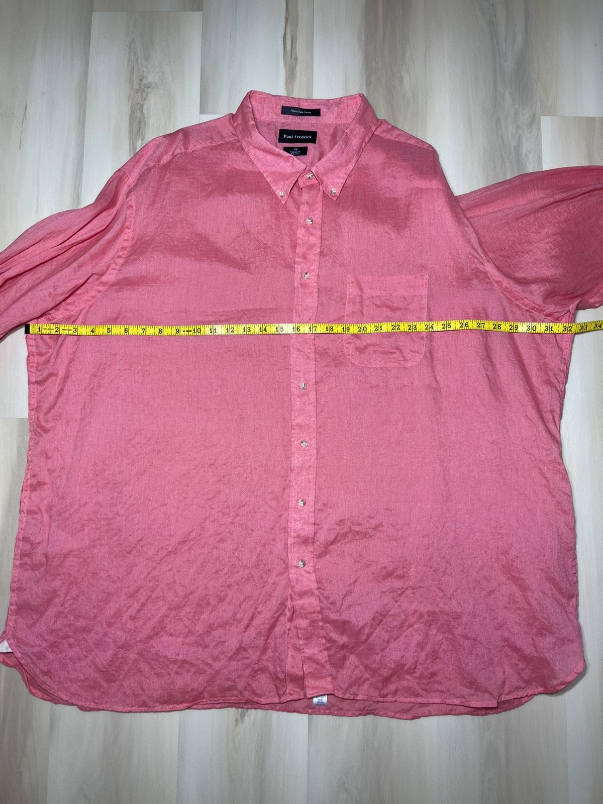 Paul Fredrick Paul Fredrick Linen Shirt Men’s 4XL Pink Button down classic Size US XXL / EU 58 / 5 - 6 Thumbnail