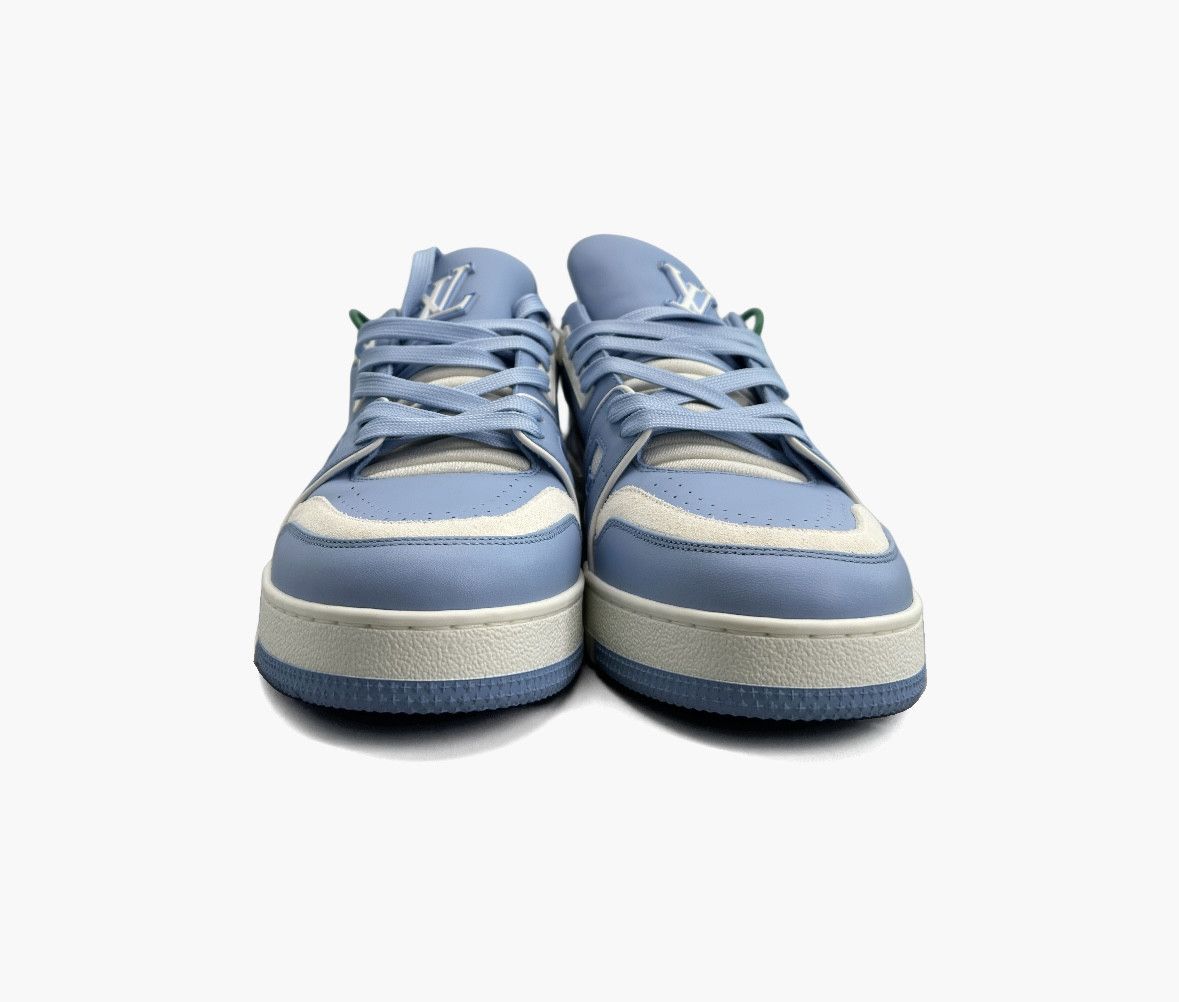 Louis Vuitton Louis Vuitton Trainer Leather Low-Top Sneakers Blue Men’s Size US 8.5 / EU 41-42 - 3 Thumbnail