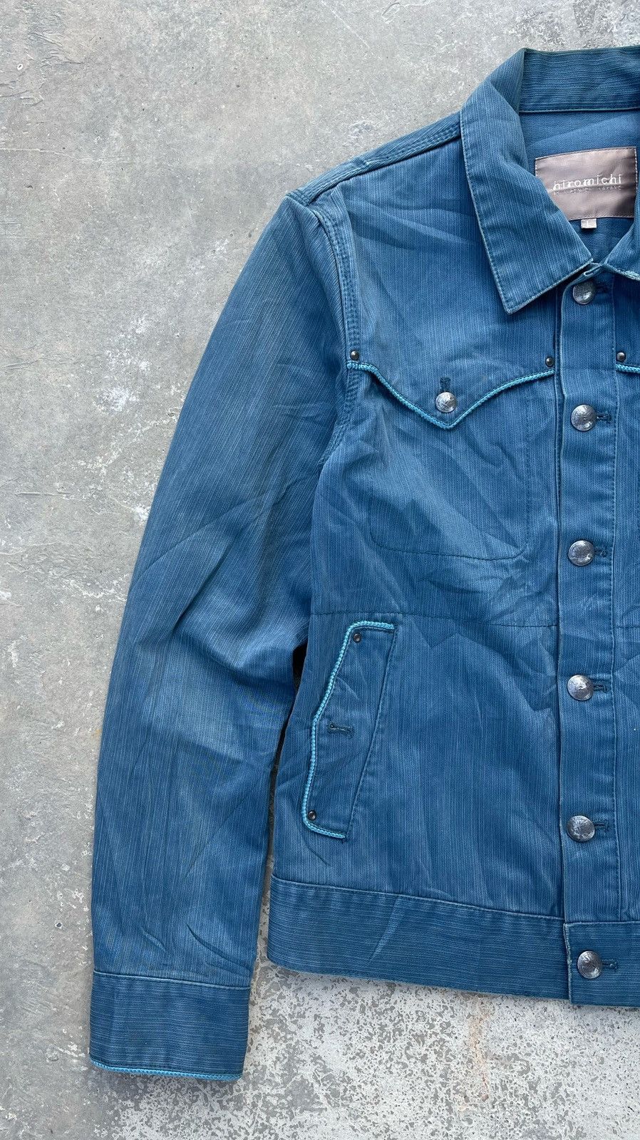 Designer × Japanese Brand × Vintage 🔥Vintage Hiromichi Nakano Indigo Western Jacket Size US L / EU 52-54 / 3 - 6 Thumbnail