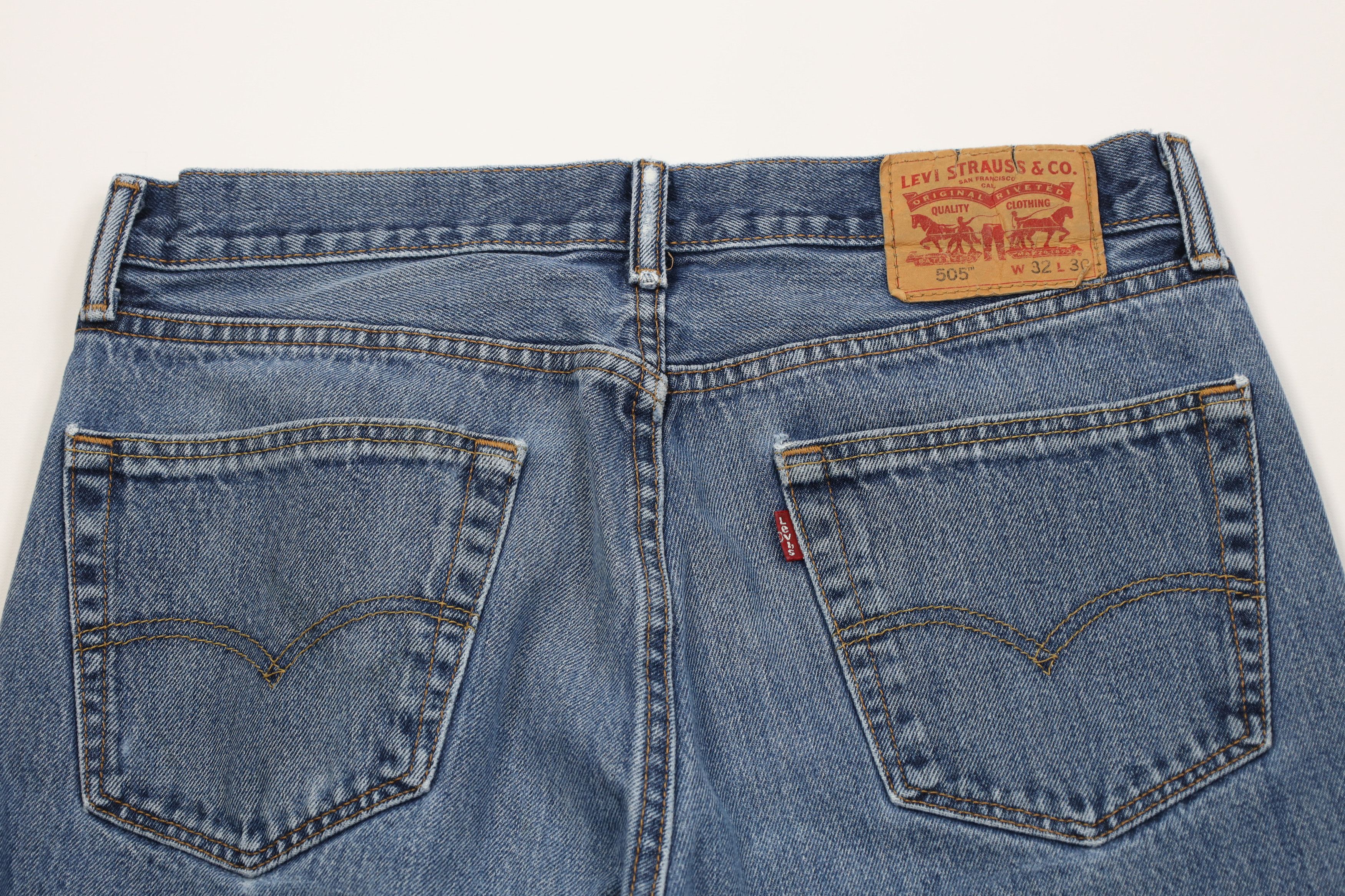 Levi's Vintage Y2K Levis 505 Regular Straight Leg Denim Jeans Size US 32 / EU 48 - 11 Thumbnail