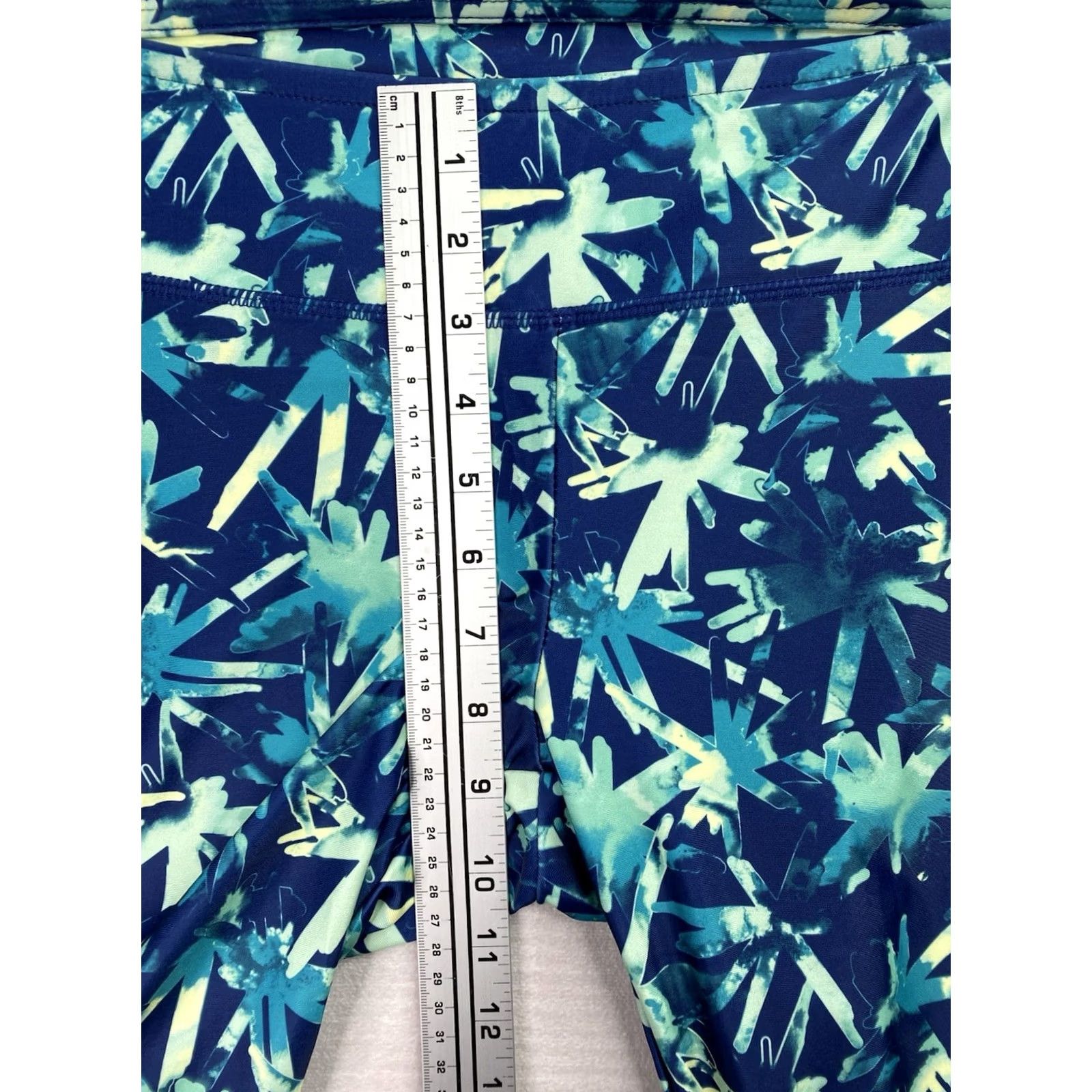 Skin UV Skinz Blue Capris Bottom Womens M UPF 50+ Floral Beach Size 32" / US 10 / IT 46 - 7 Thumbnail