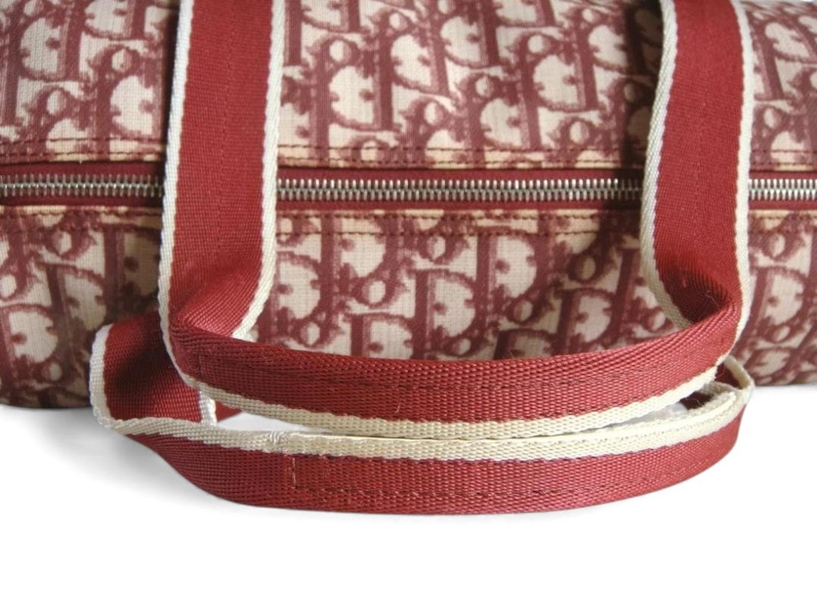 Dior Dior - Vintage Red Monogram Canvas Travel Bag Size ONE SIZE - 6 Thumbnail