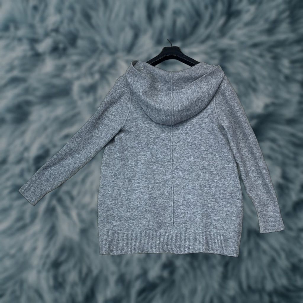 Banana Republic Banana Republic Sweater Cardigan Women XS Gray Open Front Long Sleeve Wool Blend Pockets Size XS / US 0-2 / IT 36-38 - 1 Thumbnail