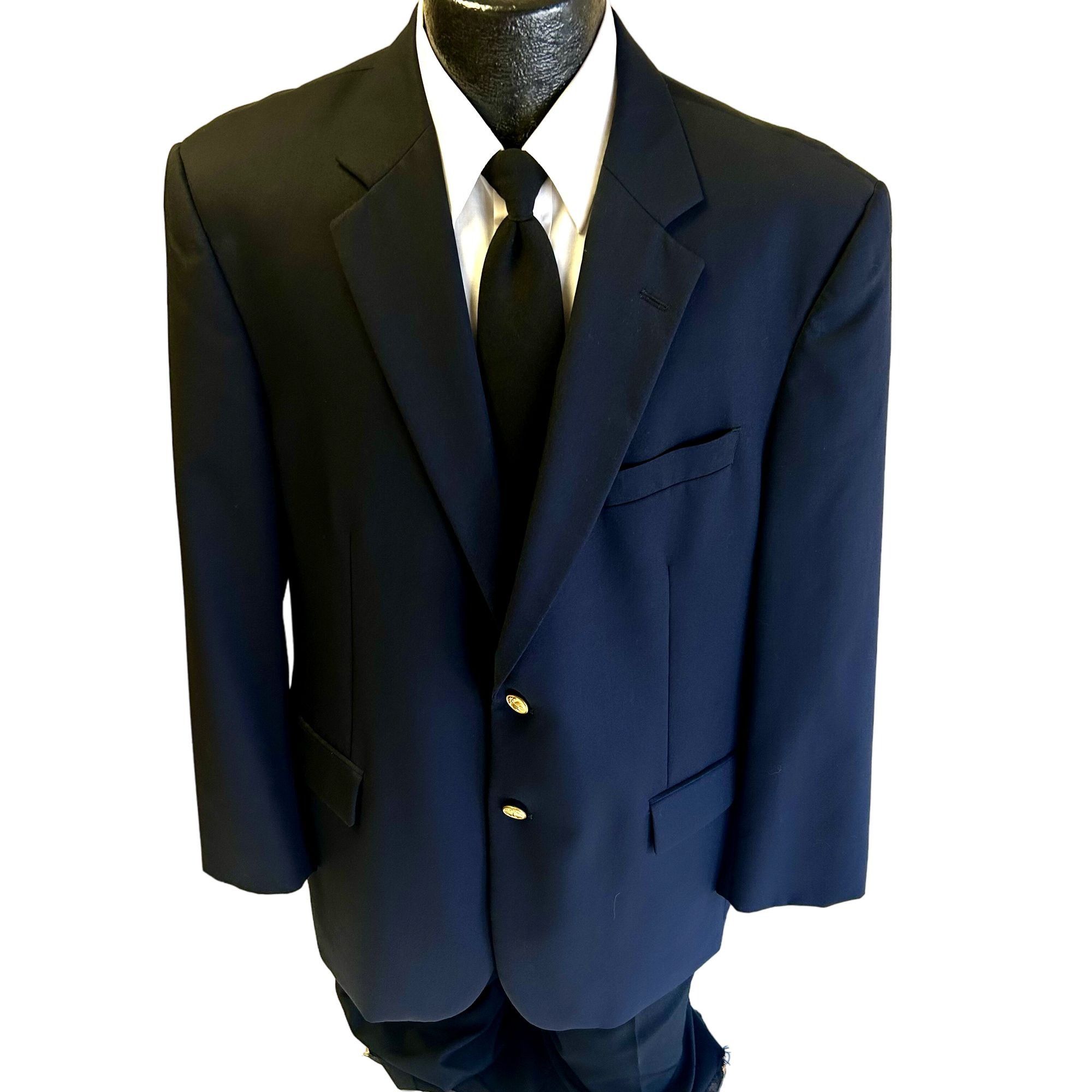 Brooks Brothers 346 Sport Coat GOLD Logo Btn Wool Blazer 44