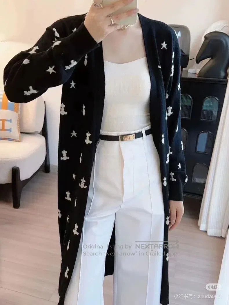 Hermes Hermes Printed Long Knit Cardigan Size XS / US 0-2 / IT 36-38 - 1 Thumbnail