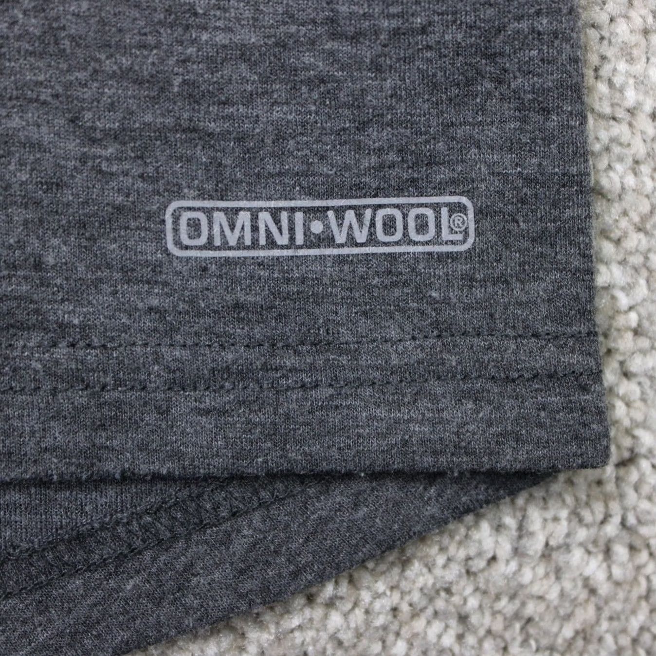 Vintage Omni-Wool Shirt Mens 2XL Gray Long Sleeve Lined Wool Blend Polyester Crew Neck Size US XXL / EU 58 / 5 - 7 Thumbnail
