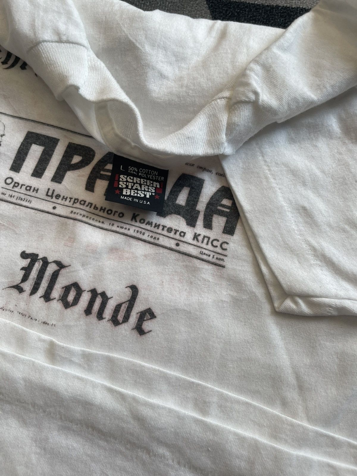 Vintage Vintage 90s Half Moon Bay Review "World Press" Promo T-Shirt Size US L / EU 52-54 / 3 - 5 Thumbnail