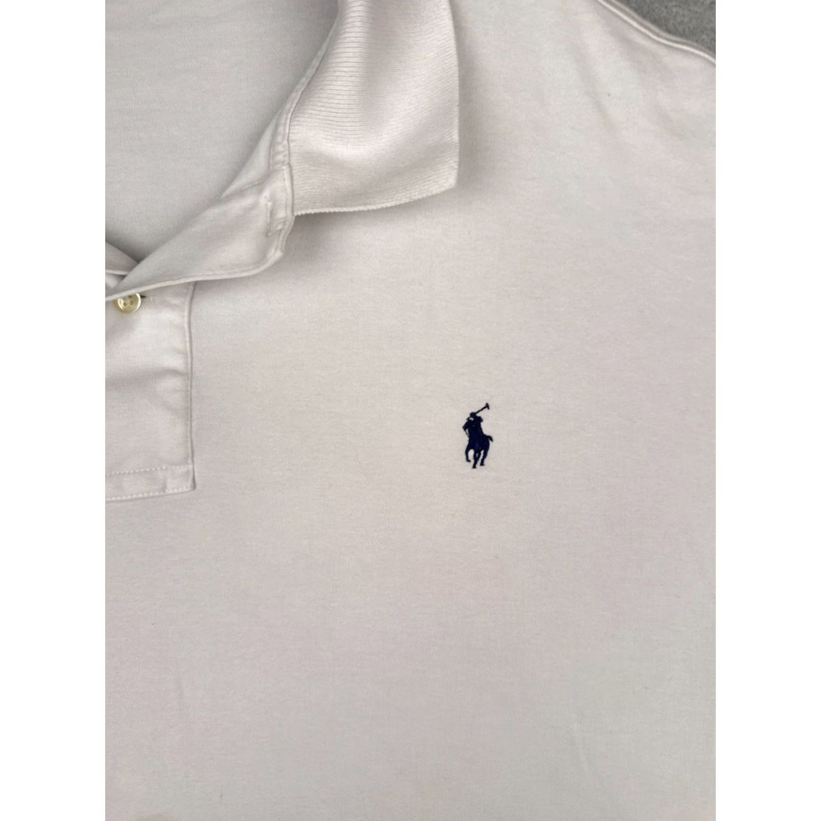 Ralph Lauren Ralph Lauren Polo Shirt Adult 2XL XXL 2XB White Cotton Short Sleeve Mens Shirt Size US XXL / EU 58 / 5 - 7 Thumbnail