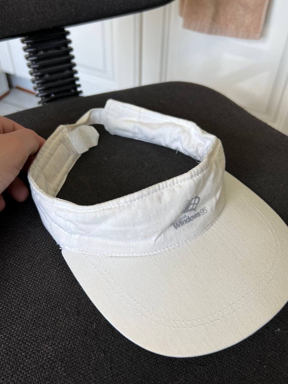 Microsoft × Vintage Vintage Microsoft Windows 95 Promo Cap Sun Visor White Size ONE SIZE - 3 Thumbnail
