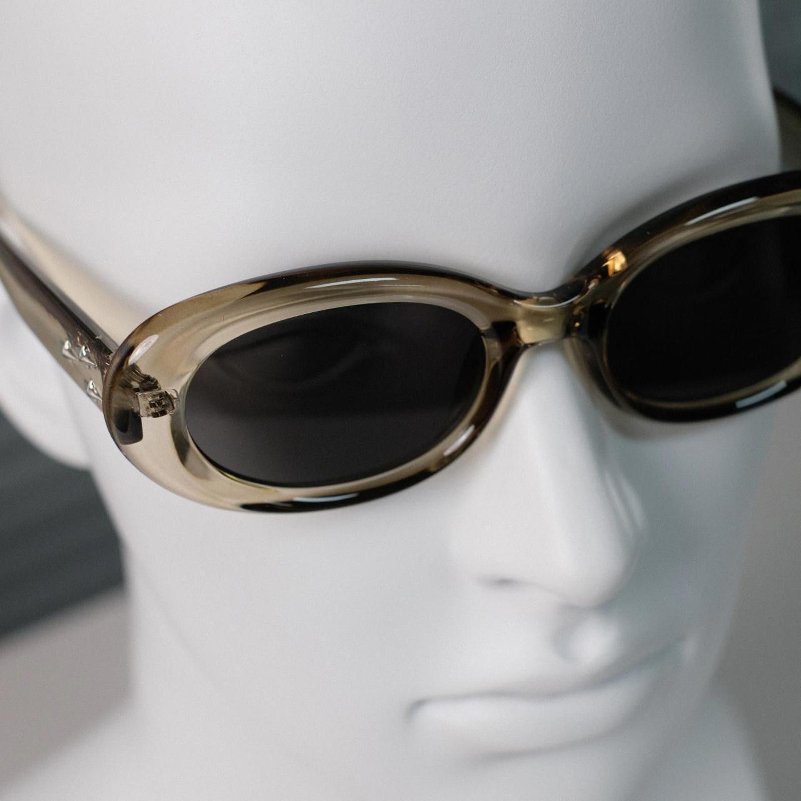 Japanese Brand Vtg Y2k Avant Garde Cat Eye Sunglasses Olive Unisex One Size Size ONE SIZE - 5 Thumbnail