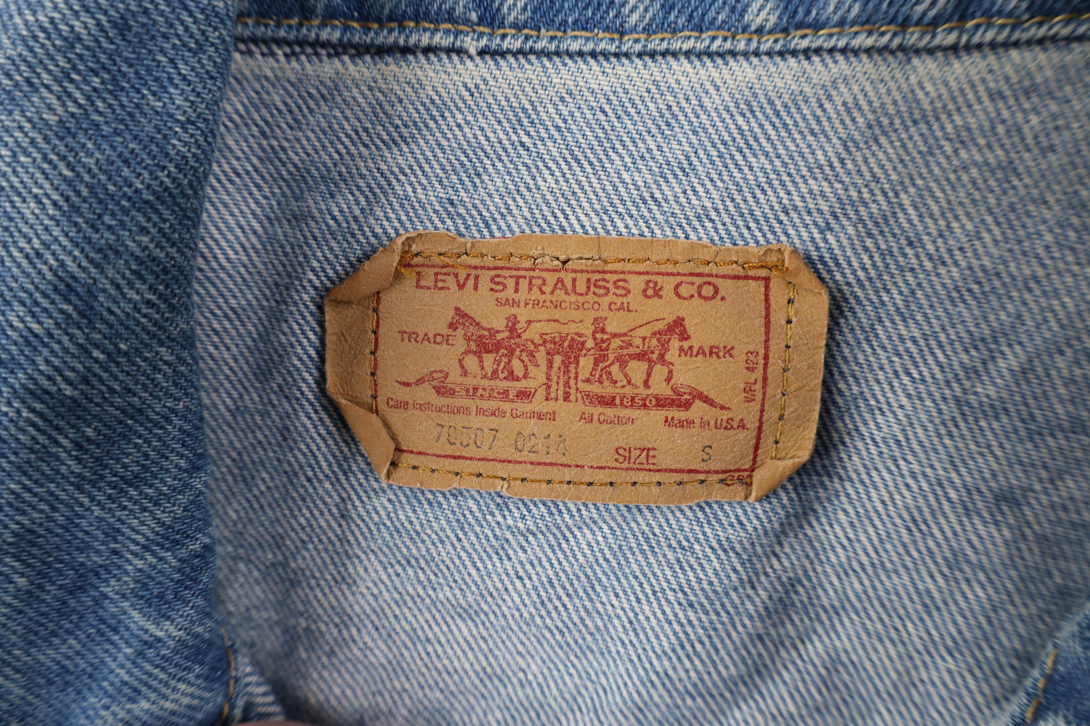 Levi's Vintage 80s Levis 70506 0216 Denim Trucker Jacket USA Size US S / EU 44-46 / 1 - 10 Thumbnail