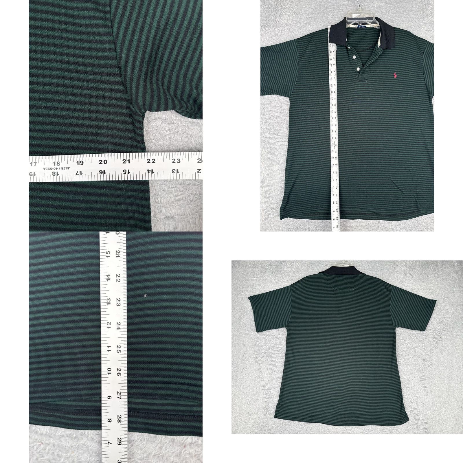Polo Ralph Lauren Polo Ralph Lauren Polo Shirt Mens Large Green Striped Cotton Logo Casual Size US L / EU 52-54 / 3 - 8 Thumbnail