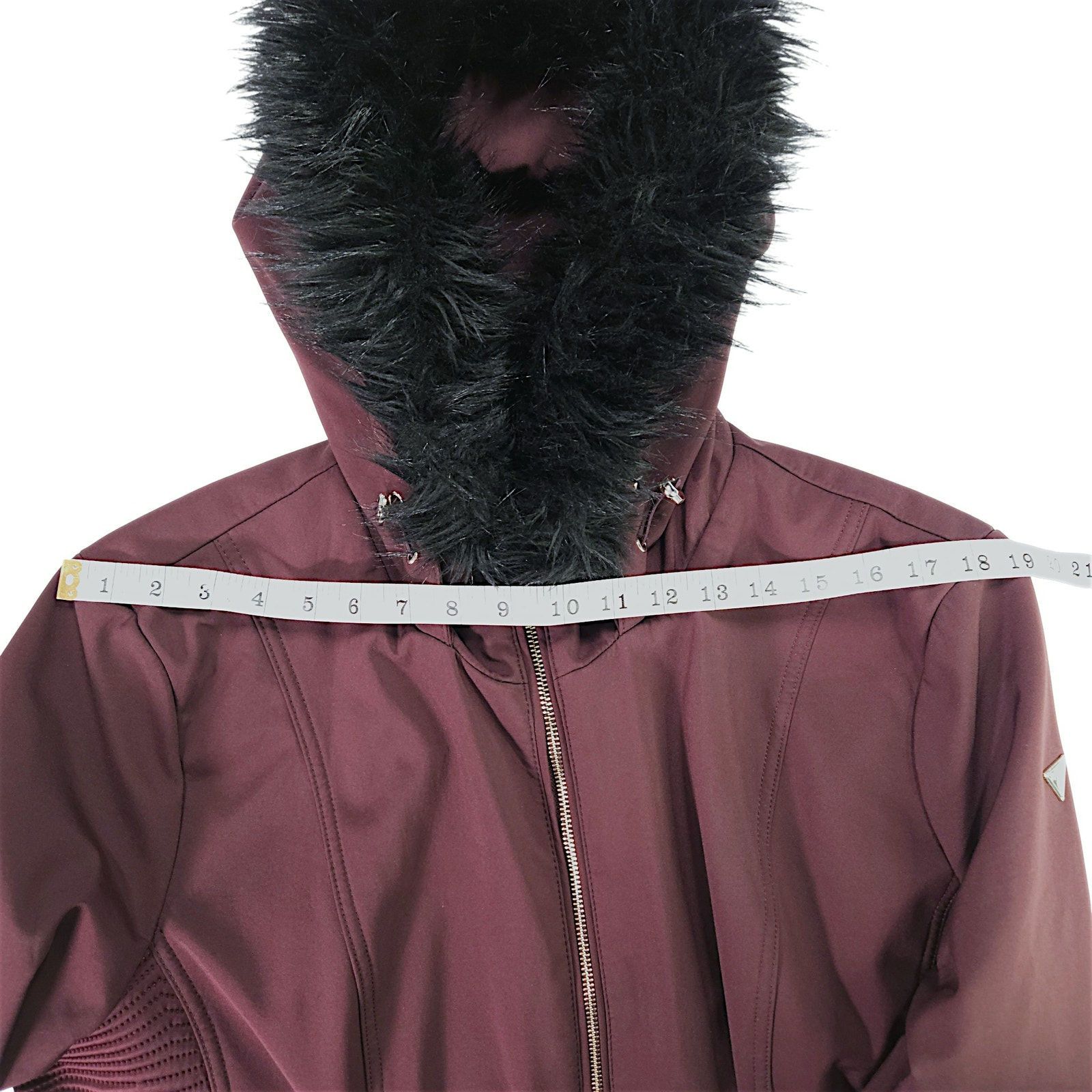 Guess Guess Faux Fur Hood Softshell Parka Jacket Burgundy Wine XXL Size XXL / US 16-18 / IT 52-54 - 9 Thumbnail