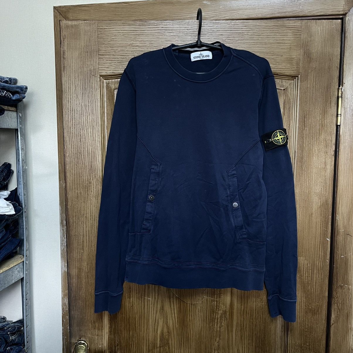 Vintage Stone Island Sweatshirt Navy Blue