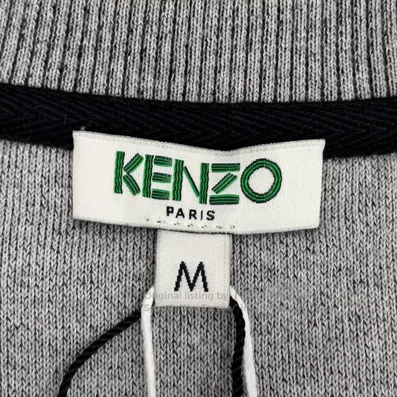 Kenzo Kenzo Grey Logo Embroidered Round Neck Cotton Long Sleeve Size M / US 6-8 / IT 42-44 - 5 Thumbnail